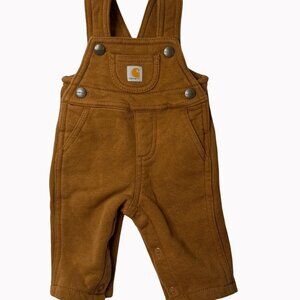 Carhartt Baby Brown Fleece Overalls 3M Snaps Adjustable Straps Western Country